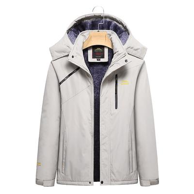Χειμερινό Inner Fleece Αδιάβροχο Μπουφάν Ανδρικό Αντιανεμικό εξωτερικού χώρου Πεζοπορία Κάμπινγκ Σκι Μπουφάν βροχής Χοντρό θερμικό παλτό