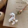 Stuffed Animal Embroidered Horse Keychain Cute Horse Year Key Chain Cloth Pony Pendant  anging