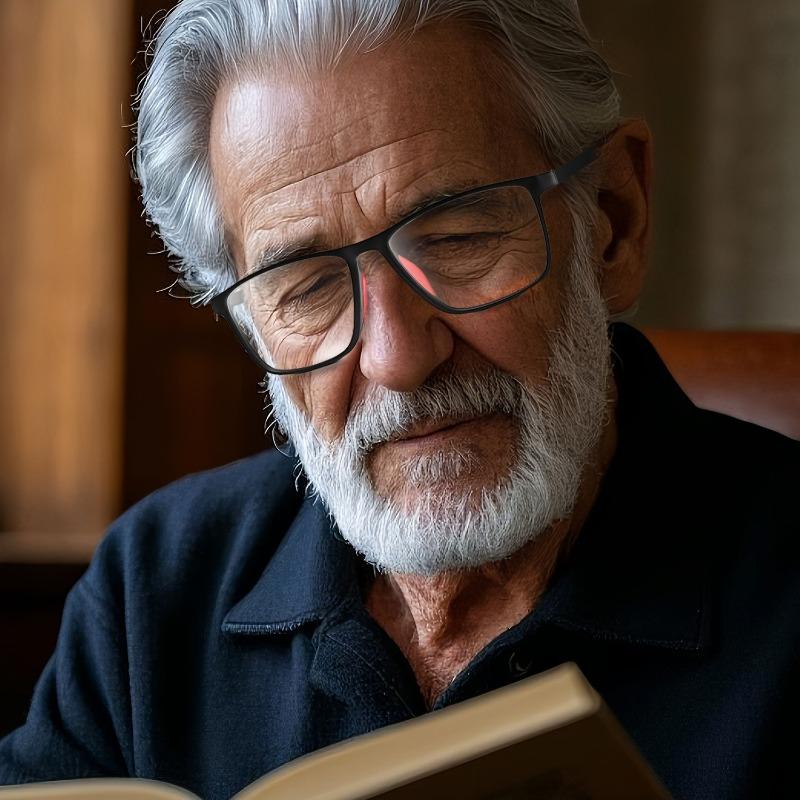 2 Piece Set of Fashionable Square Reading Glasses Suitable for Both Men and Women's Computer Reading Glasses