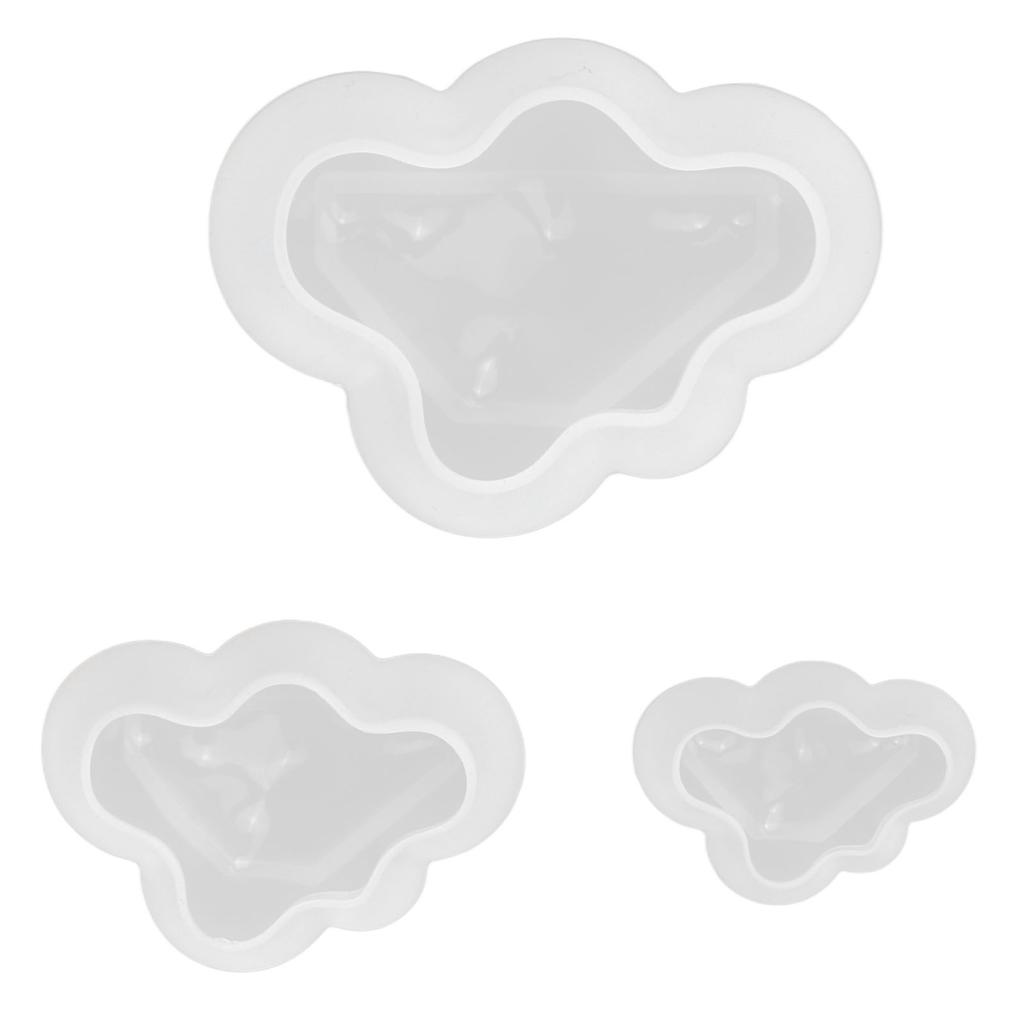3Pcs Clouds Shape Silicone Mold Easy Demoulding Deformation Resistance Clouds Epoxy Resin Molds DIY Cakes Chocolates