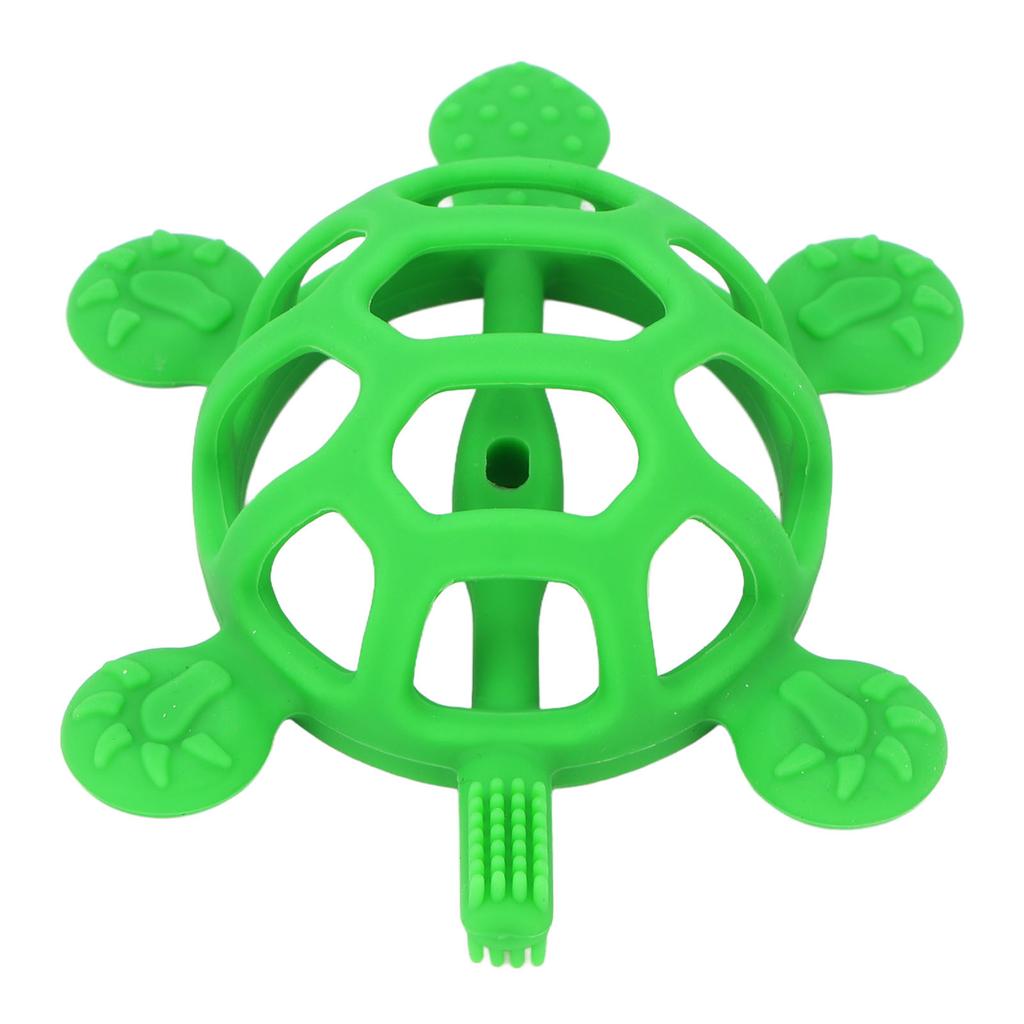 Baby Teething Toy Food Grade Silicone Anti Lost Buckle Teething Bracelet Tortoise Shape Hand Teether Toy