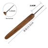 Bamboo Handle Crochet Hook with Metal Head for Dreadlocks & Knitting