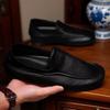 Men's Soft Leather Business Loafers - Slip-On Casual Formal Shoes