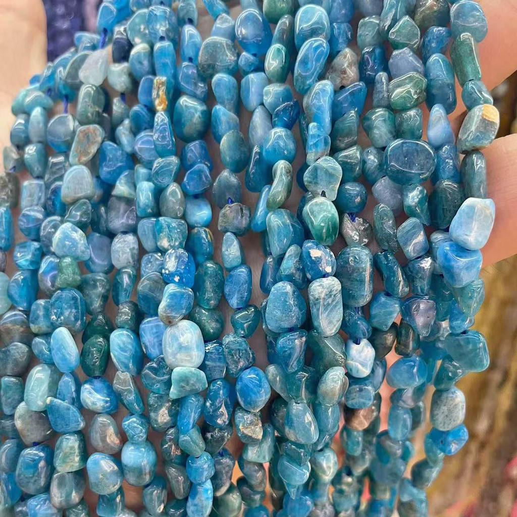 Blue Apatite Crushed Stone Beads for Handmade DIY Jewelry Accessories