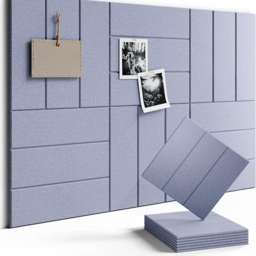 Self Adhesive Felt Acoustic Panels Vertical Stripe Memo Board Pinboard Tiles Dart Pads