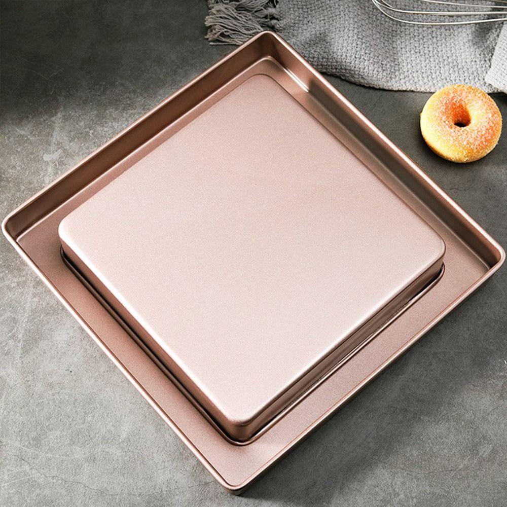 Nonstick Oven Baking Pan 22.2cm/28.5cm Bakeware Pans Gold Bake Mold