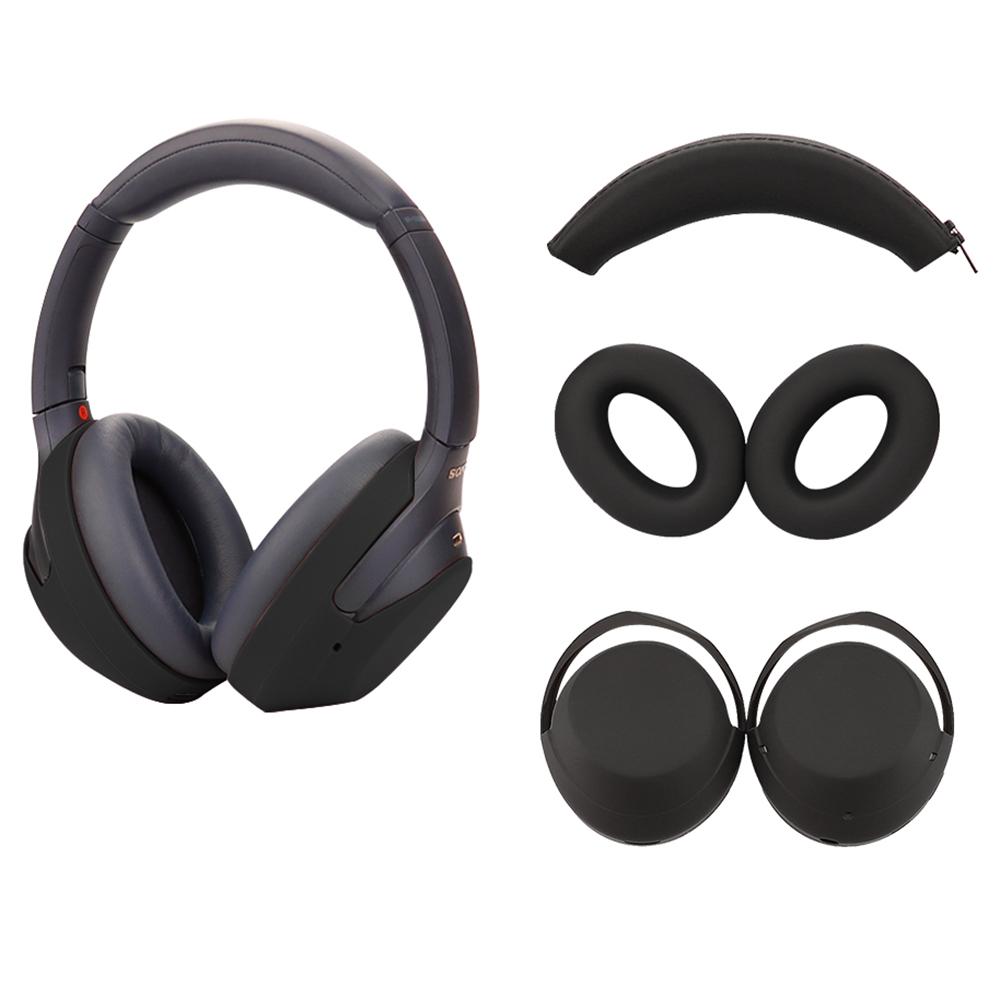 

Для Sony WH-1000XM3/WH-1000XM4 силиконовый чехол с оголовьем, защитные амбушюры для наушников Black