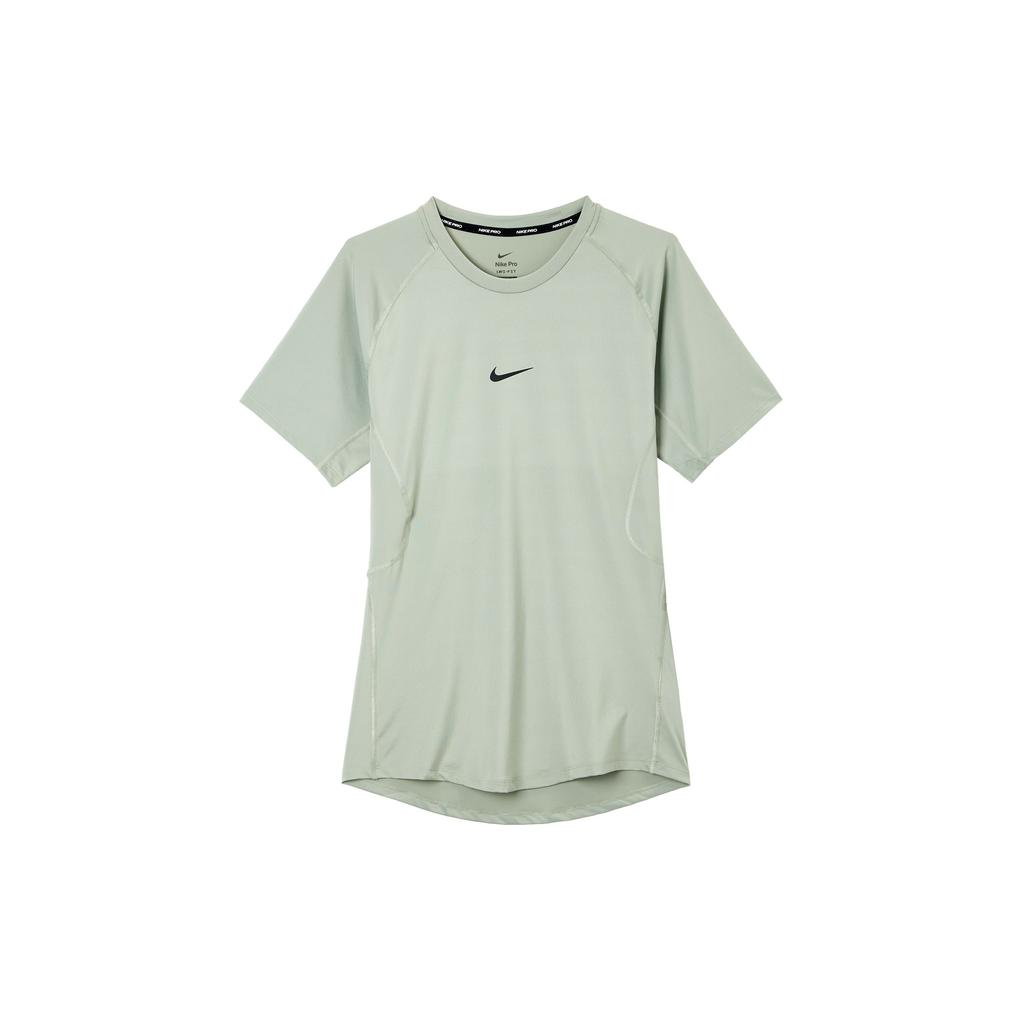 Nike Pro Dri-Fit Comfortable Moisture-Wicking Slim Fit Short Sleeve T-Shirt Men Tops Horizon-Green Black FB7933-370