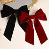 Vintage Large Velvet Bow Hairpins Barrettes Women Girls Wedding Long Ribbon Korean Hair Clip Hairgrip Hair Accessories