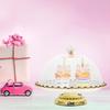 Snack Serving Tray Ceramic Tall Cake Stand with Dome Cover Home Dessert Display Plate for Wedding Party Storage Footed Round