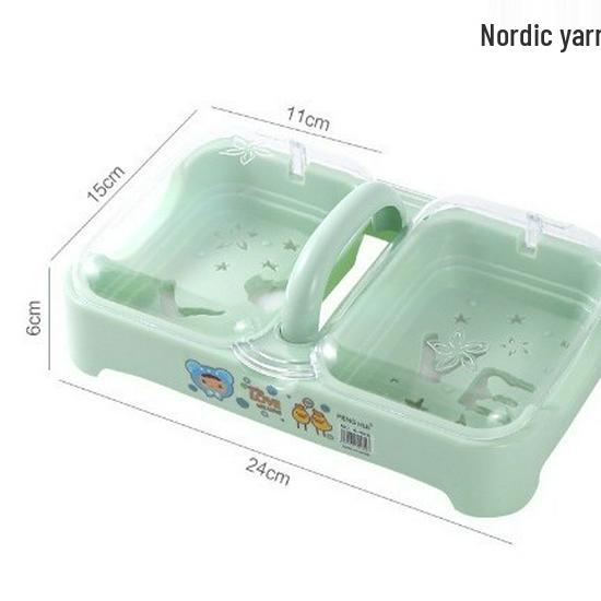 

Мыльница с откидной крышкой, двойным отделением, дренажем и крышкой