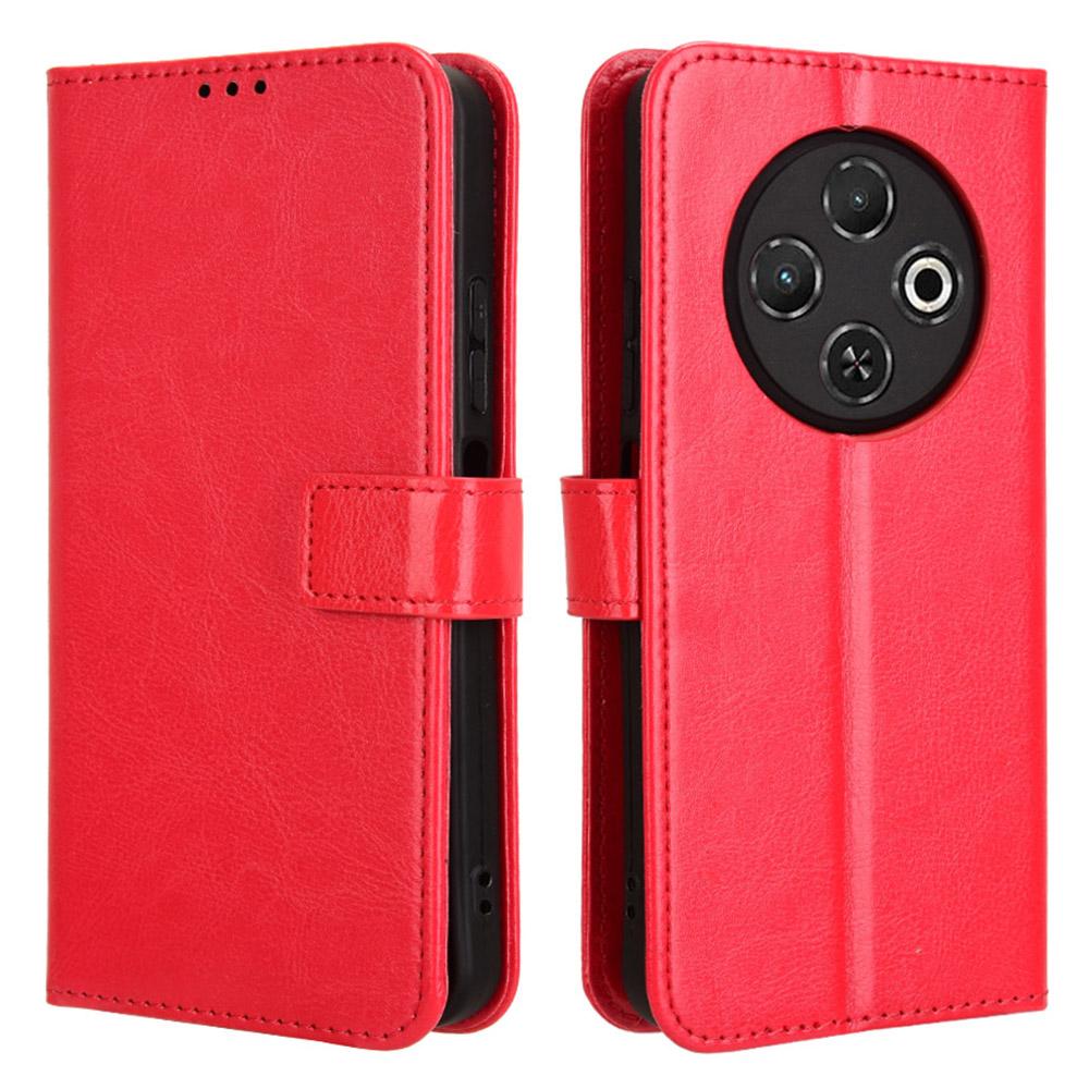 For TECNO Spark 30C 4G kL5n Case Crazy Horse Texture PU Leather Phone Wallet Cover
