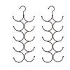 2Pcs Space Saving Belt Scarf Storage Hanger Metal Scarf Tie Rack Multi-layer Scarf Hanger  for Home
