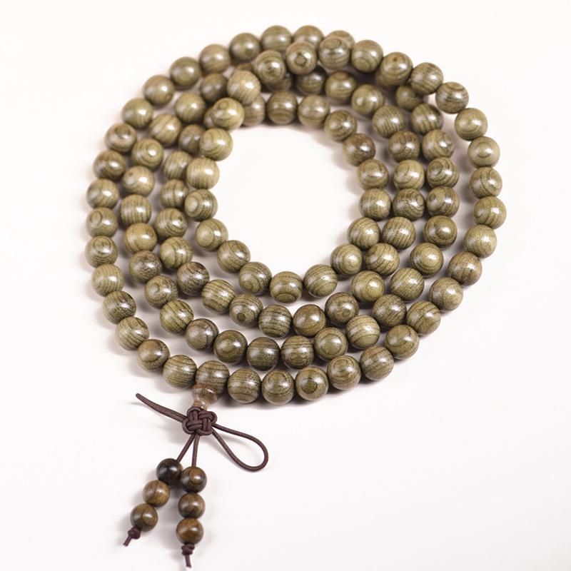 Sichuan Golden Silk Nanmu Ebony Bracelet - Intricate Wenwan Ornament with Perfect Style