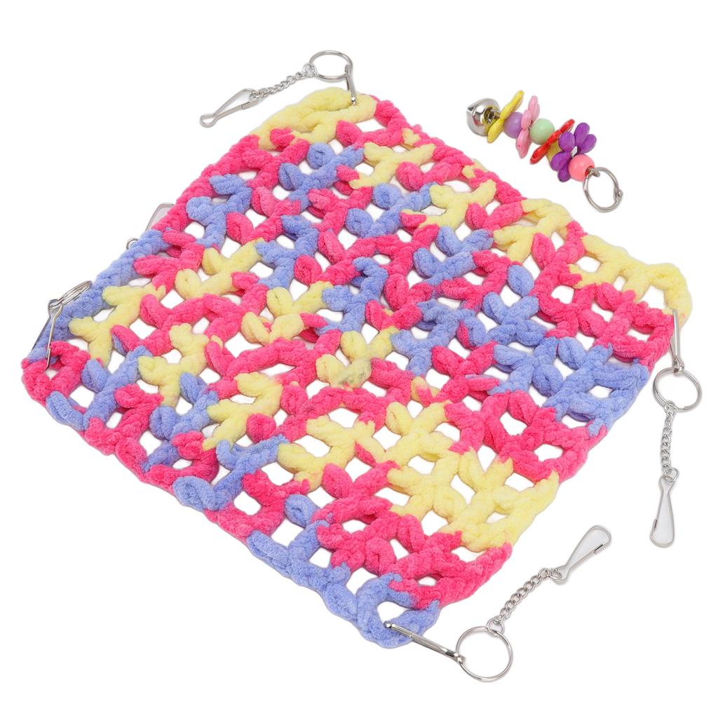 Hamster Weave Hammock Hanging Small Animal Cage Hammock for Chinchilla Parrot Guinea Pig 25x25cm   9.8x9.8in