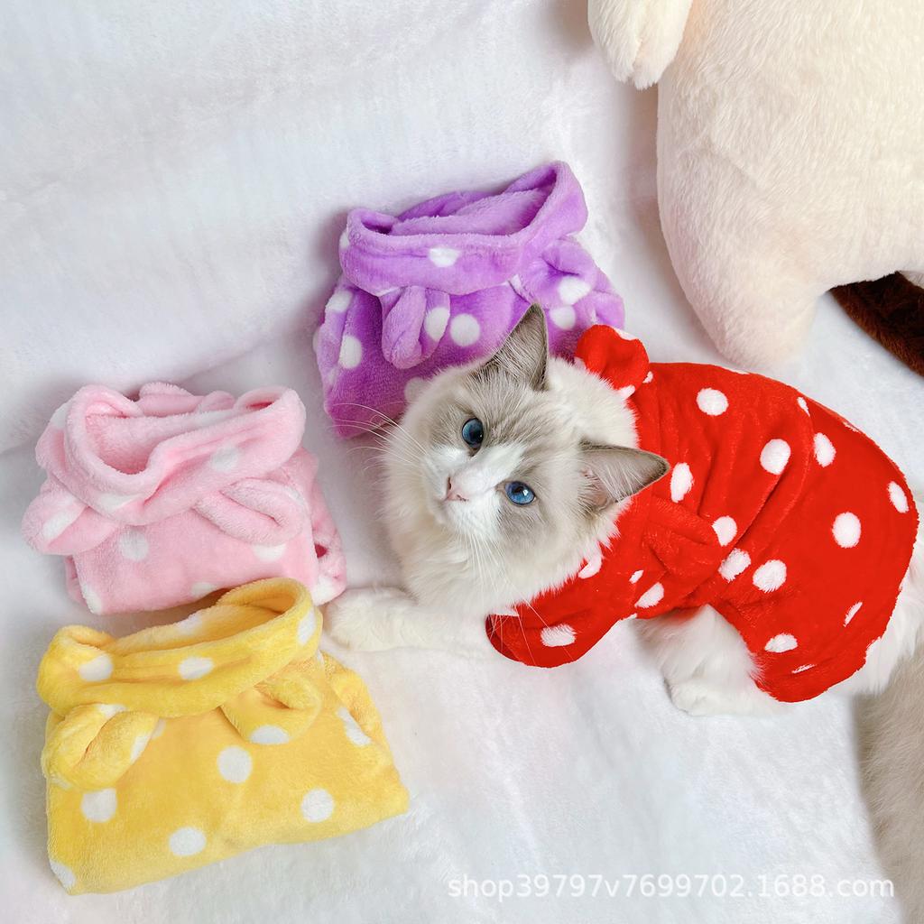 Autumn and winter new pet clothes fleece jacket dog four-legged clothing teddy small and medium-sized dog
