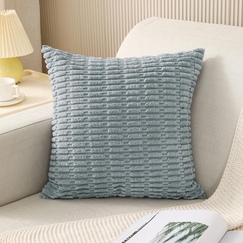 Corduroy Pillowcase Nordic Solid Color Simple Square Cushion Home Sofa Bedside Decorative Pillowcase
