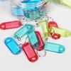 5/10/50Pcs Multicolor Keychain Key ID Label Tags Luggage ID Tag Keychains Hotel Number Classification Card Key Rings Accessories