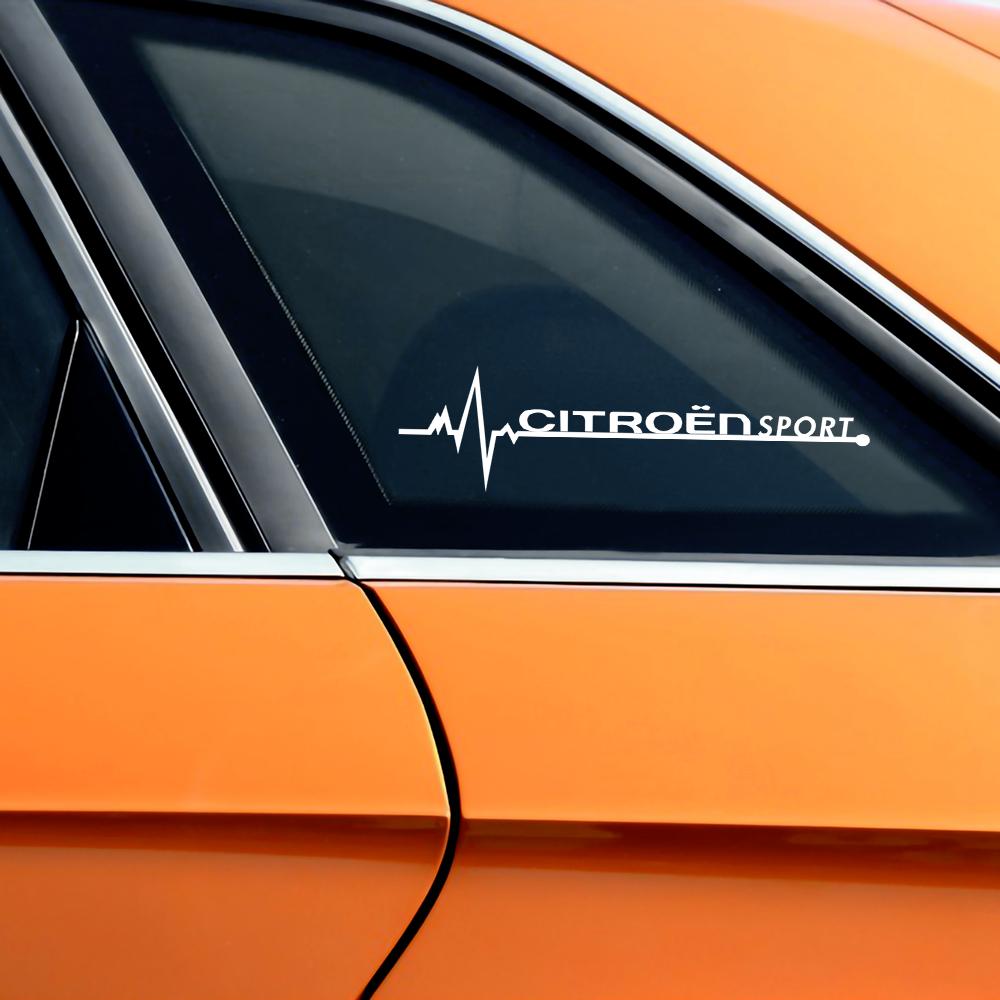 1 pair Creative Fashion Car Side Window Stickers For Citroen C1 C2 C3 C4 Picasso VTS C-ELYSEE Auto Exterior Tuning Accessories ahr256