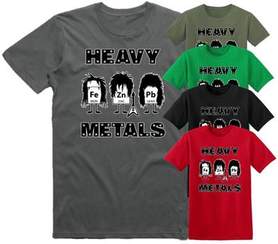Heavy Metals T-Shirt Science Chemistry Fe Pb Zn Iron Lead Mens Kids Tee Top