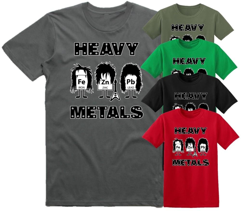 

Heavy Metals T-Shirt Science Chemistry Fe Pb Zn Iron Lead Mens Kids Tee Top XL