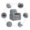 Recliner Chair Light Grey Fabric