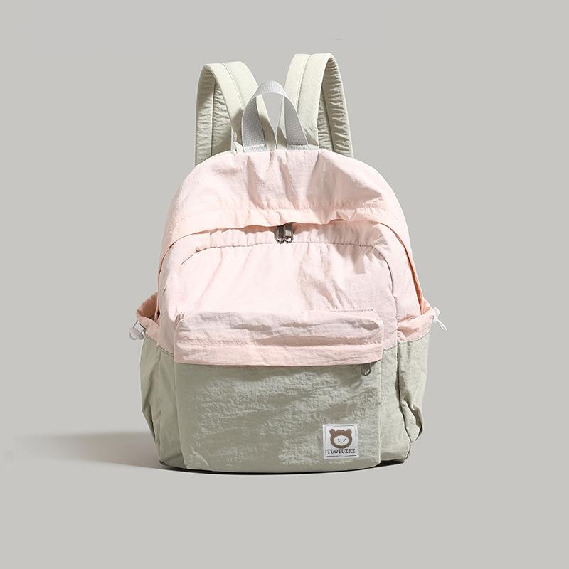 School Bag, Large Capacity, Simple and Versatile, High Value, Light Weight, Go Out Niche Strap Bag, Women's Backpack.