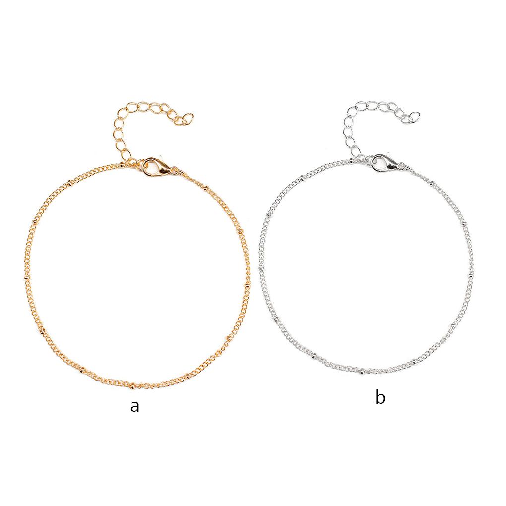 Anklet Exquisite Valentines Chains Foot Anklets Ankle Ornaments Gold Women's Gifts Alloy Bracelets Silver Day for Office Lady