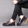 Spring new men's formal wear breathable non-slip men's shoes leather platform loafers men's business casual leather shoes