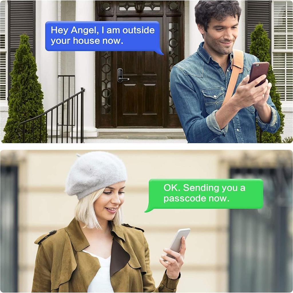 Keyless Entry Fingerprint Smart Lock with Handle & Keypad: Sifely Biometric Digital Electronic Lock with Code, Electric Deadbolt Door Knob