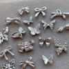 10 Stück Nail Art Charm Glänzende Nageldekoration Glitzer Nagel Maniküre Zubehör Bowknot Schmetterling Nail Art Dekorationen Teile