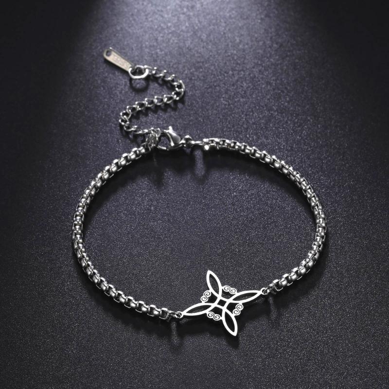 Witches Knot Bracelet For Women Stainless Steel Material Knot Wiccan Symbol Bracelet Adjustable Bracelet Jewelry Gifts