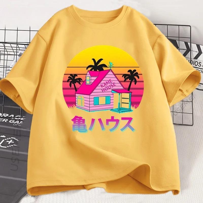 

Женская футболка Kame House Футболка Мастера Роши Футболка в японском стиле Повседневная футболка с коротким рукавом Футболка Женская одежда 4XL