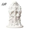 DIY Crafting Project 3D Printed Beggar Monk Figurine Unpainted White Statue Vintage Resin Ornaments Wandering Elder Sculpture Creative Home