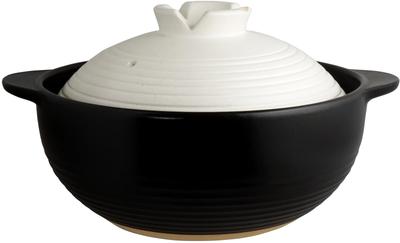 Living New Banquet Earthen Pot Size 6 23.5cm Single Pot for 1-2 People High Rim Non-boiling Capacity 0.9L