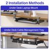 Good-Under Desk Laptop Mount Storage Tray Metal No Drill Design With Cable Management Multipurpose Household Organizer