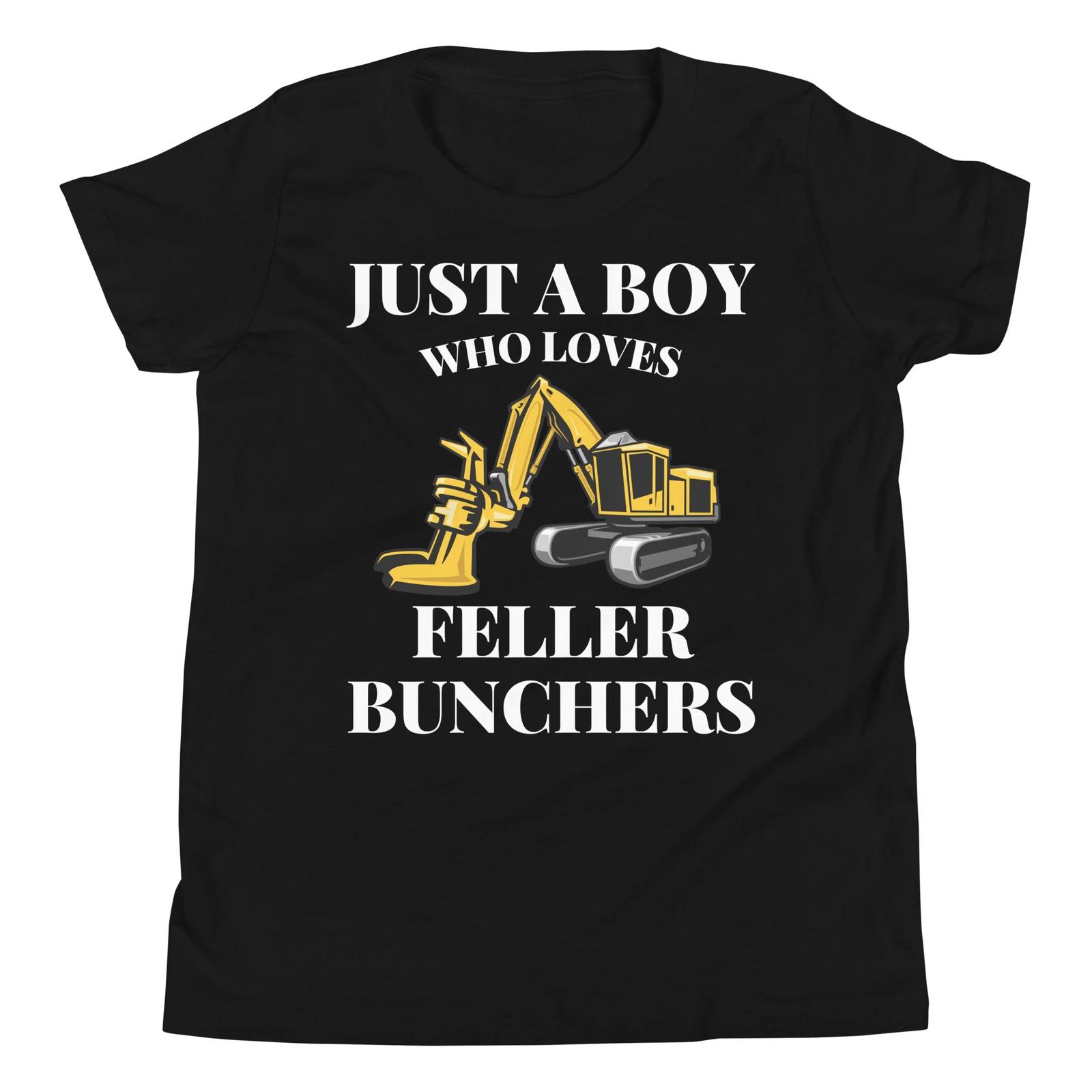 Just A Boy Who Loves Feller Bunchers Construction Vehicle Lover T-Shirt 120