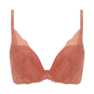 AMOSTYLE Bra Shining Butterfly M002 Size F65 High-Arm Shape-Up (Terracotta)