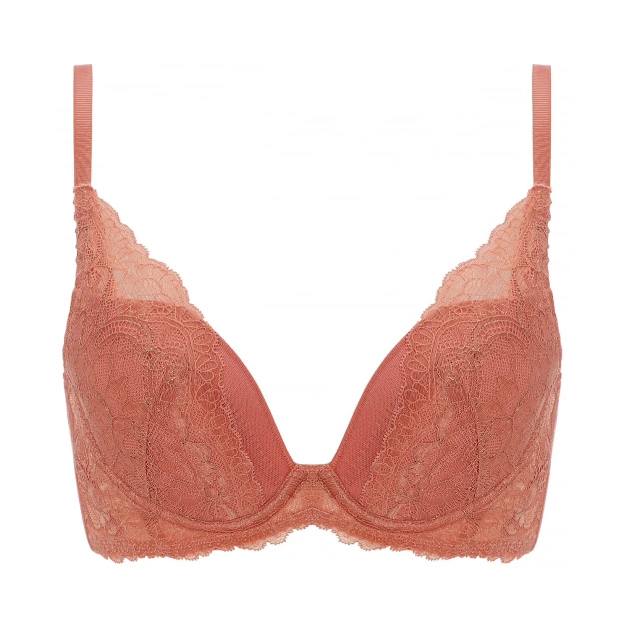 

Бюстгальтер AMOSTYLE Shining Butterfly M002 Размер F65 Форма с высокой проймой для поддержки (Терракотовый)