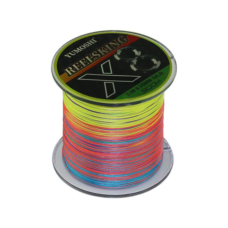 

8-жильный ПЭ рыболовный шнур: Дальний заброс, Леска для приманки и основная леска, Высокая прочность на разрыв, Устойчивость к порезам, Износостойкость, Идеально подходит для морской рыбалки. 0.6