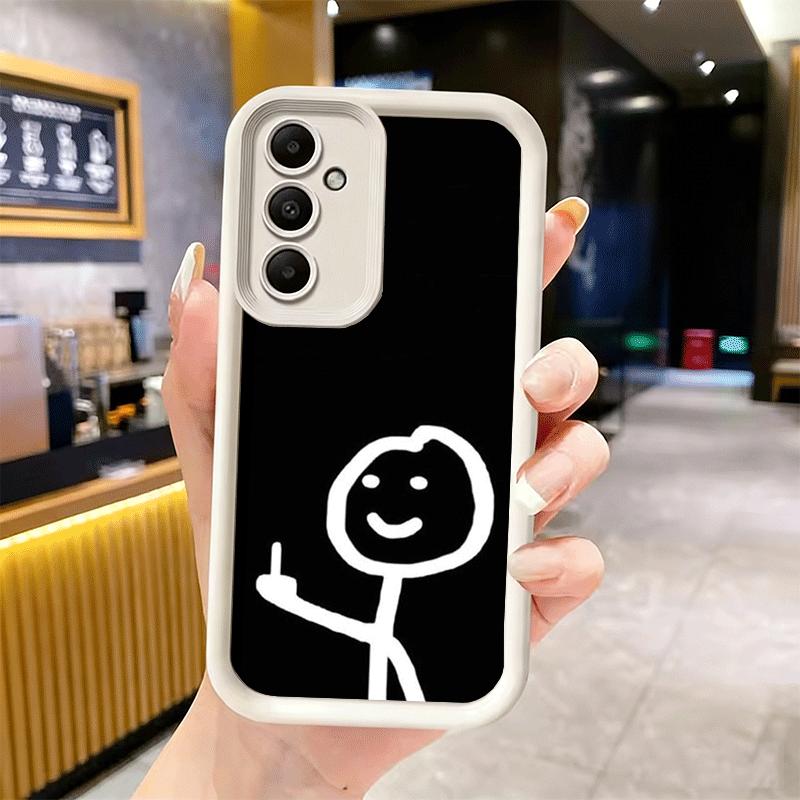 Phone Case for Samsung Galaxy A17 A16 A15 A14 A13 Funny Stickman Matchman A56 A36 A26 A55 A35 A25 A54 A34 A24 A53 A33 A23 A07 A0