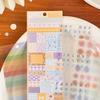 25 Sheets Sticker Book Colorful World Series Ins Style Basic Pattern DIY Memo Key Marking Stickers, Copperplate Paper+PET