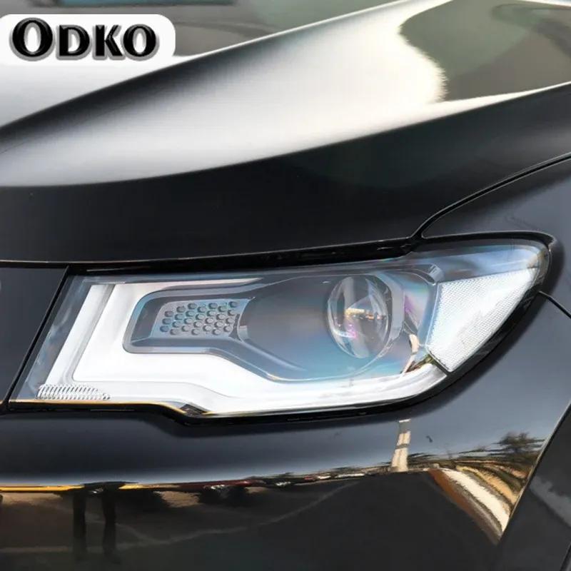 Car Headlight security Black Protective Film Taillight TPU adhesive film Sticker Accessore For Jeep Compass 2017 2018