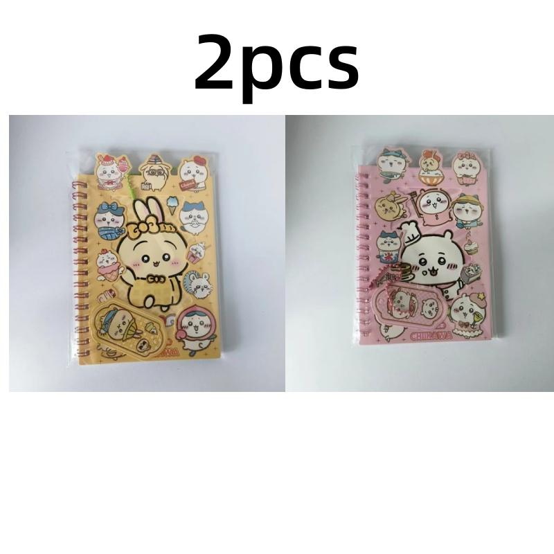 Chiikawa Sticker Notebook, Chiikawa Children's DIY Multi functional Notebook, Student Handbook, Account Coil Notebook