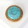 Retro Tibetan Style Flower Brooch Personality Fashion Temperament Crack Corsage Pin Accessories