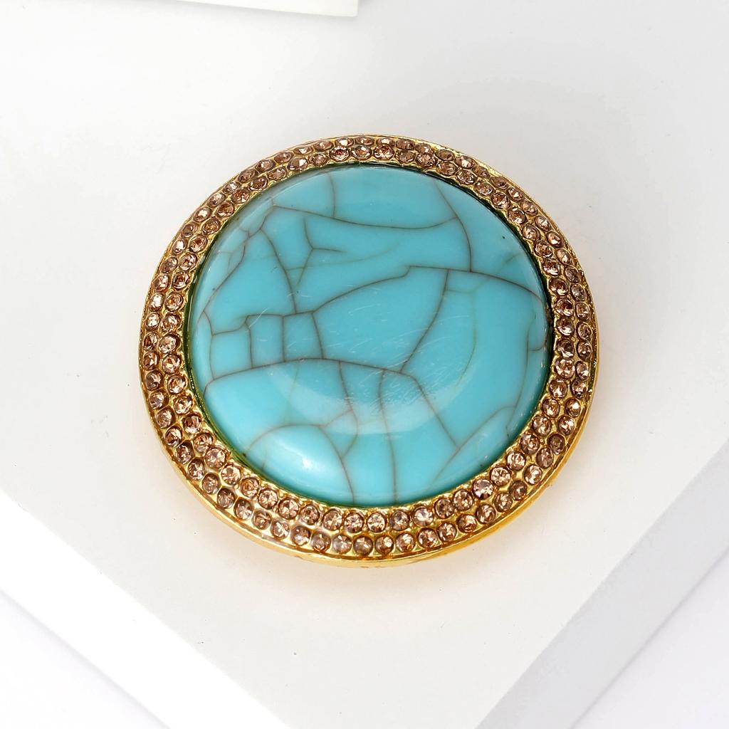 Retro Tibetan Style Flower Brooch Personality Fashion Temperament Crack Corsage Pin Accessories