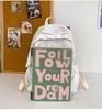 High-value Soft Girl Japanese-Style Cute Striped Backpack for Students, Large Capacity and Versatile.