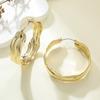 European and American Jewelry Fashion Personality Exaggerated Irregular Cold Wind Metal Earrings C-shaped Large Earrings Earrings