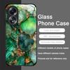 Gorgeous Emerald Pattern Tempered Glass Phone Case for OPPO Realme 14 13 12 11 10 Pro Plus 9i GT Neo 3 2 X7 Pro Protective Cover