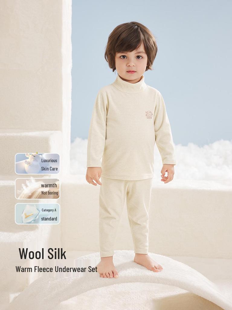 Willberu Seamless Thermal Underwear Set for Kids - Autumn/Winter Long Johns for Boys & Girls